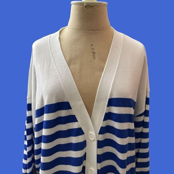 Lane Bryant Striped Campus Cardigan / SZ: 22-24 / NWT - Picture 2 of 7